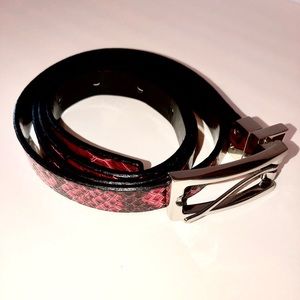 White house Black market snake skin composite belt